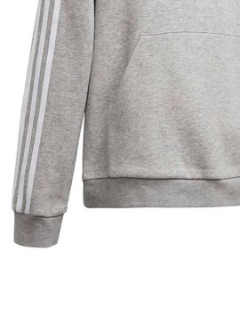 Sudadera Adidas Halfzip Hoodie Gris para Niños 