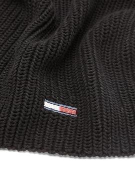 Gorro y Bufanda Tommy Jeans Basic Rib Negro 