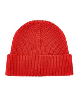 Gorro Tommy Jeans Heritable Rojo para Hombre Mujer