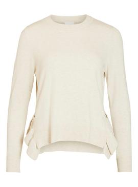 Jersey Vila Lasta Beige para Mujer