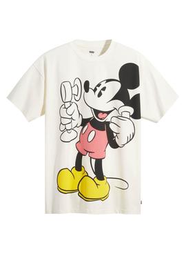 Camiseta Levis x Disney Mickey Blanco Para Hombre