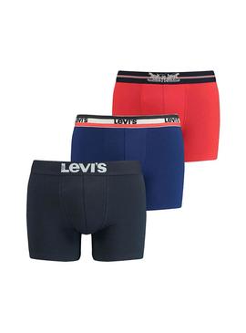 Calzoncillos Levis Giftbox Rojo Azul y Negro 