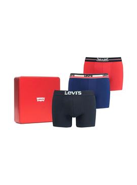 Calzoncillos Levis Giftbox Rojo Azul y Negro 