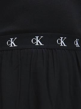 Vestido Calvin Klein Elastic Negro para Mujer