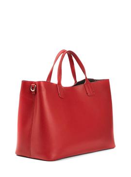 Bolso Tommy Hilfiger Satchel Iconic Rojo Mujer
