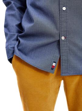 Camisa Tommy Hilfiger Dobby Azul para Hombre