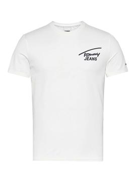 Camiseta Tommy Jeans Stretch Blanco para Hombre
