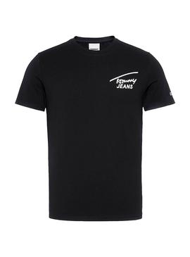 Camiseta Tommy Jeans Stretch Negro para Hombre