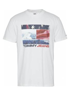 Camiseta Tommy Jeans Photo Graphic Blanco Hombre