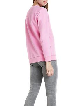 Sudadera Calvin klein Monogram Logo Rosa Mujer