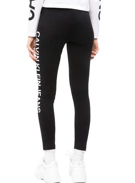 Legging Calvin Klein Sidde Logo Negro Mujer