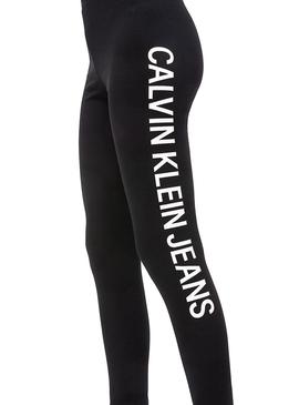 Legging Calvin Klein Sidde Logo Negro Mujer