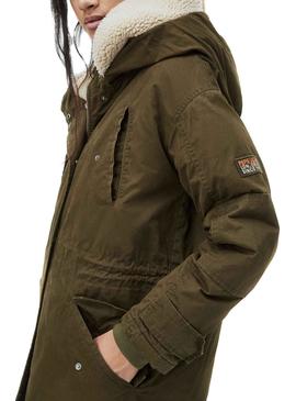 Parka Pepe Jeans Linda Verde para Mujer