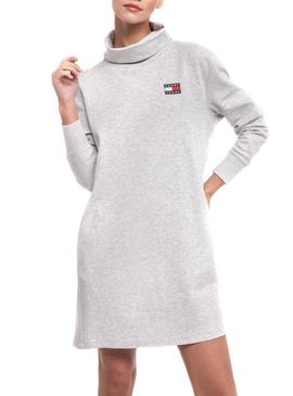 Vestido Tommy Jeans Mock Gris para Mujer