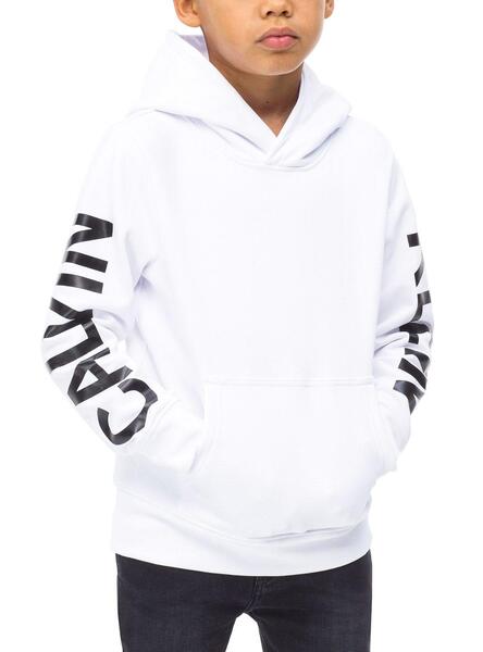 Sudadera Calvin Klein Jeans Logo Blanco Niño - Main Image