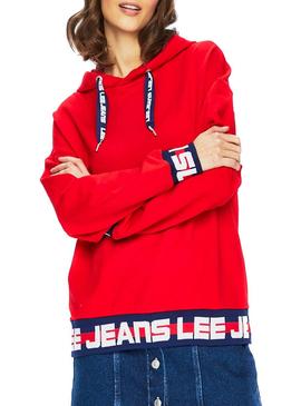 Sudadera Lee Hoodie Rojo Mujer