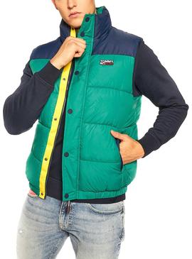 Chaleco Tommy Jeans Corp Puffa Turquesa Hombre