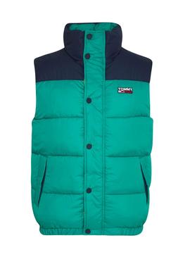Chaleco Tommy Jeans Corp Puffa Turquesa Hombre