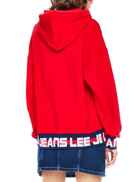 Sudadera Lee Hoodie Rojo Mujer