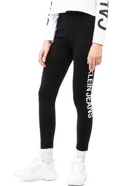 Legging Calvin Klein Sidde Logo Negro Mujer