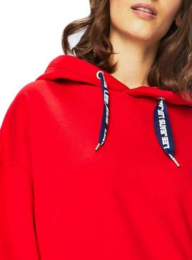 Sudadera Lee Hoodie Rojo Mujer