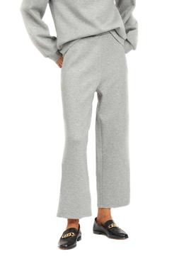 Pantalón Vila Visif Cropped Gris Para Mujer