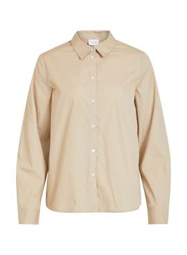 Camisa Vila Vigami Beige para Mujer