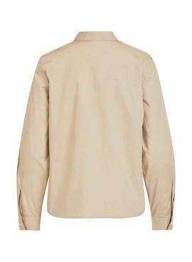 Camisa Vila Vigami Beige para Mujer