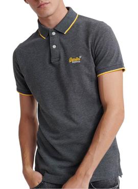 Polo Superdry Poolside Pique Gris para Hombre