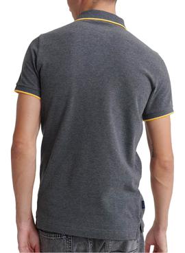 Polo Superdry Poolside Pique Gris para Hombre