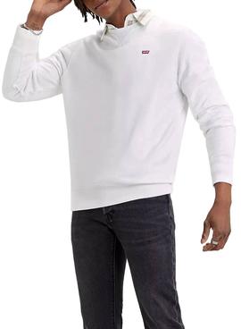 Sudadera Levis New Original Crew Blanco Hombre