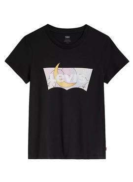 Camiseta Levis Batwing Dreamy Negro para Mujer