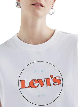 Camiseta Levis Graphic Varsity Gris para Mujer