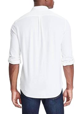 Camisa Polo Ralph Lauren Pique Blanco Hombre