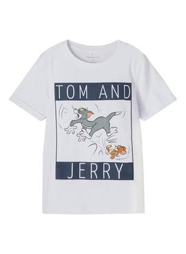 Camiseta Name It Tom y Jerry Blanco para Niño