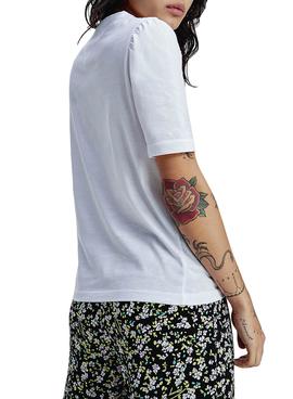 Camiseta Tommy Jeans Slim Ruffled Blanco Mujer