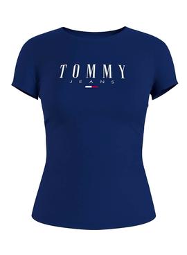 Camiseta Tommy Jeans Essential Logo Marino Mujer