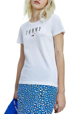 Camiseta Tommy Jeans Essential Blanco para Mujer
