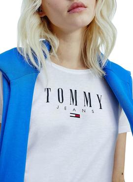 Camiseta Tommy Jeans Essential Blanco para Mujer
