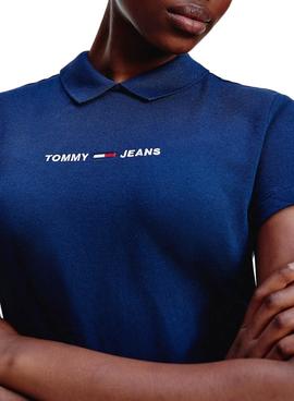 Vestido Tommy Jeans Essential Marino para Mujer