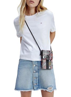 Camiseta Tommy Jeans Crop Branded Blanco Mujer