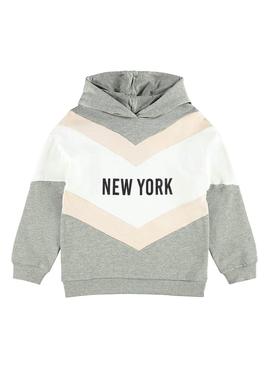 Sudadera Name It Mini So Happy Gris para Niña