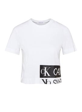 Camiseta Calvin Klein Mirrored Blanco para Mujer