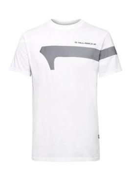 Camiseta G-Star Reflective Graphic Blanco Hombre