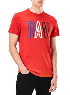 Camiseta G-Star Raw Compact Rojo para Hombre