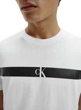 Camiseta Calvin Klein Horizontal Blanco Hombre