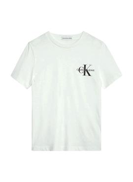 Camiseta Calvin Klein Chest Monogram Blanco Niño