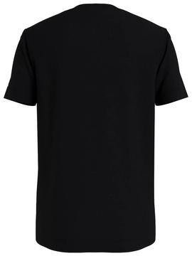 Camiseta Calvin Klein Logo Piping Negro para Niño
