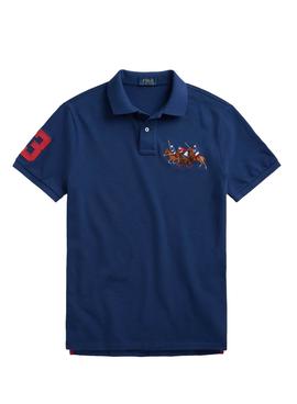 Polo Polo Ralph Lauren Triple Caballo Azul Hombre