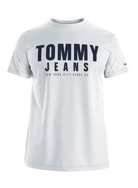 Camiseta Tommy Jeans Center Chest Blanco Hombre